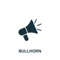 Bullhorn icon. Monochrome simple Success icon for templates, web design and infographics