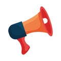 Bullhorn or megaphone colorful icon design.