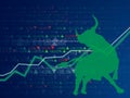 Bullish symbols on stock market vector illustration. vector Fore