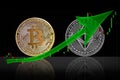 Bullish trend in cryptocurrency market of bitcoin and ethereum