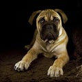 Bullmastiff puppy portrait 4 months