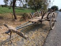 Bullock cart side of road in india Royalty Free Stock Photo