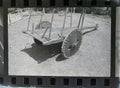 Bullock cart. Vintage photo. Taken on an analog film camera in black and white. Real work