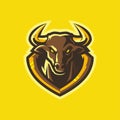 Bulls Buffalo Esport logo Vector cartoon mascot design