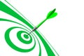 Bulls Eye Green Dart Royalty Free Stock Photo