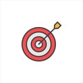 Bulls eye icon in colored version Royalty Free Stock Photo