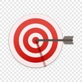 Bulls eye target icon, cartoon style