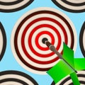 Bulls eye Target Shows Focused Successful Aim Royalty Free Stock Photo