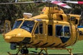 Bullsbrook, Western Australia - Dec 27 2019: The RAC Royal Automobile Club rescue helicopter and paramedics wait for an