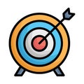 Bullseye arrow, dartboard Vector Icon which can easily modify