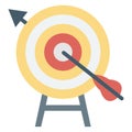 Bullseye Color Vector icon which can easily modify or edit Royalty Free Stock Photo
