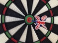 Bullseye darts dartboard with britain flag