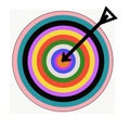 Target or bullseye icon illustration