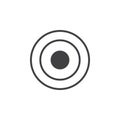 Bullseye icon , target solid logo illustration, pictogram