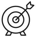 Bullseye Isolated Vector Icon that can be easily modified or edit Royalty Free Stock Photo