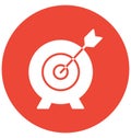 Bullseye Isolated Vector Icon that can be easily modified or edit Royalty Free Stock Photo