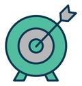 Bullseye Isolated Vector Icon that can be easily modified or edit Royalty Free Stock Photo