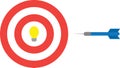 Bullseye with light bub and dart