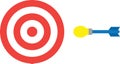 Bullseye with light bulb dart