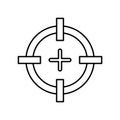 Bullseye Line Style vector icon which can easily modify or edit