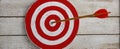 The bullseye target with an arrow symbolizing precision and focus. AI generated image Royalty Free Stock Photo