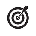 Bullseye target or arrow target flat vector icon for apps and websitesSuccessful shoot. Darts target aim icon on white background. Royalty Free Stock Photo