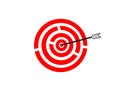 Bullseye target logo for brand, company,merk