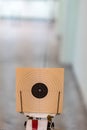 Bullseye,Target made of Paper, with hole in the center, ten points Royalty Free Stock Photo