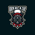 Bully mascot logo design vector with modern illustration concept style for badge, emblem and t shirt printing. Dog head Royalty Free Stock Photo