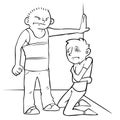 Bully Victim Fight Injury Male Kids Cartoon