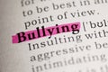 Definition of the word Bullying