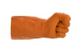 Bullying hand in the gloves Royalty Free Stock Photo