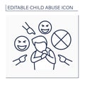 Bullying line icon