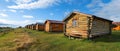 Bulnes Fort in Punta Arenas Chile features reconstructions of historic log cabins. Concept History,