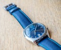 Bulova blue dial watch