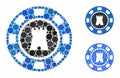 Bulwark casino chip Mosaic Icon of Circle Dots