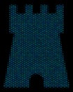 Bulwark Tower Composition Icon of Halftone Spheres