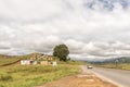 Small farms with houses and corn fields near Bulwer Royalty Free Stock Photo