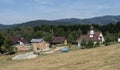 The church and hermitage of St. John the Baptizer, at the foothill of the mountain Parang. Royalty Free Stock Photo