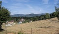 The church and hermitage of St. John the Baptizer, at the foothill of the mountain Parang. Royalty Free Stock Photo