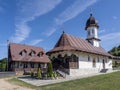 The church and hermitage of St. John the Baptizer, at the foothill of the mountain Parang. Royalty Free Stock Photo