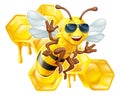 Bumble Bee Honey Honeycomb Sunglasses Bumblebee Royalty Free Stock Photo