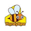 Bumble bee / honey bee logo, vector illustration Royalty Free Stock Photo