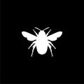 Bumble bee icon or logo on dark background