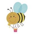 Bumblebee Holding Honey Bucket