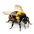 Bumblebee isolated on white created with Generative AI. Big colorful bee. Royalty Free Stock Photo