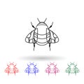 Bumblebee multi color icon. Simple thin line, outline vector of insect icons for ui and ux, website or mobile application Royalty Free Stock Photo
