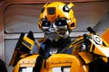 Bumblebee robot costume performs