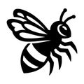 Bumblebee silhouette vector logo Royalty Free Stock Photo