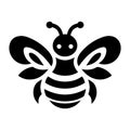 Bumblebee silhouette vector logo Royalty Free Stock Photo